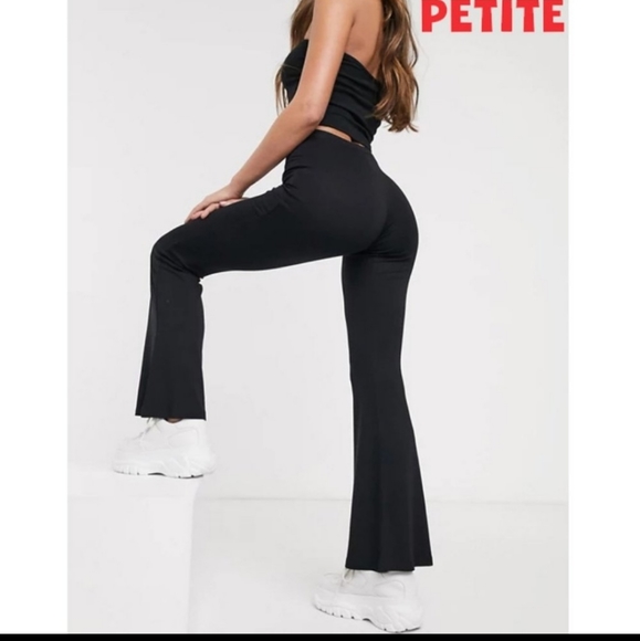 Pants - 🔥 NEW PETITE BELL BOTTOM BRUSHED KNIT PANTS  BLACK! Size Small Medium Large